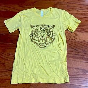 Ladies Bella Canvas Tiger Head T-Shirt Size Small